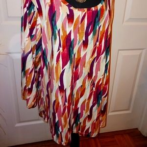 JM Collection Long Sleeve Top 1X Multi color